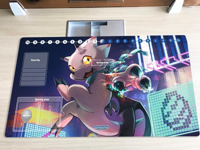 Mlikemat New Playmat Digimon DTCG Mat Gammamon TCG CCG OCG Trading Card Game Mat with Zones + Free Bag (ZD002-847-SM) - Image 2